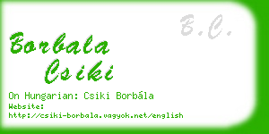 borbala csiki business card